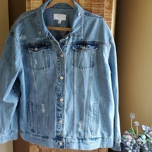 Distressed Jean Jacket NWT